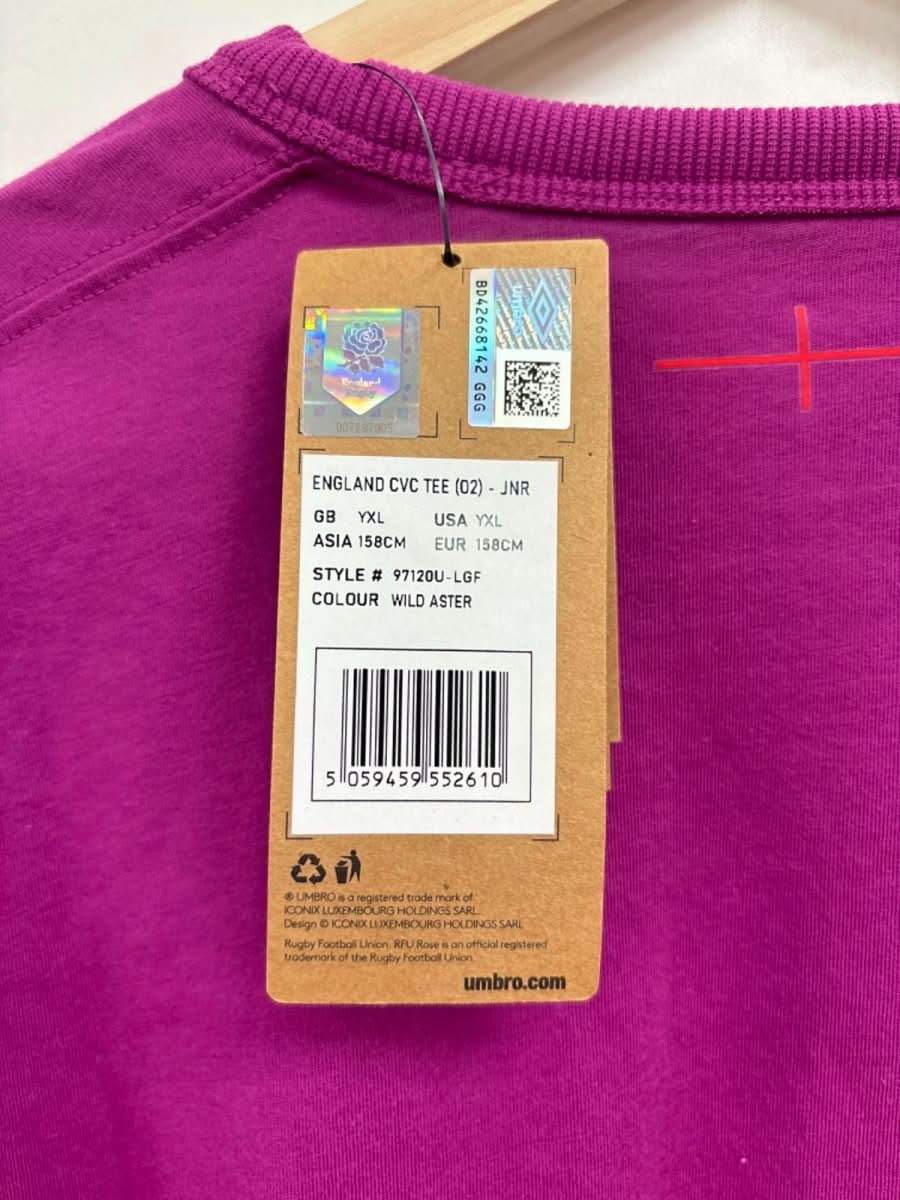 Umbro Wild Aster England CVC Tee (02) YXL - Reliked