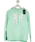 Under Armour Mint Green Fleece Lined Hoodie Top UK S - Reliked