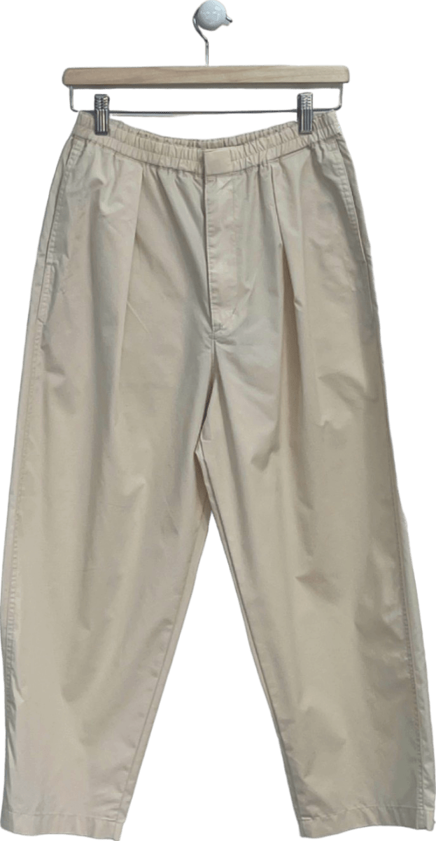 Uniqlo Beige Women's Tapered Easy Pants UK S - Reliked
