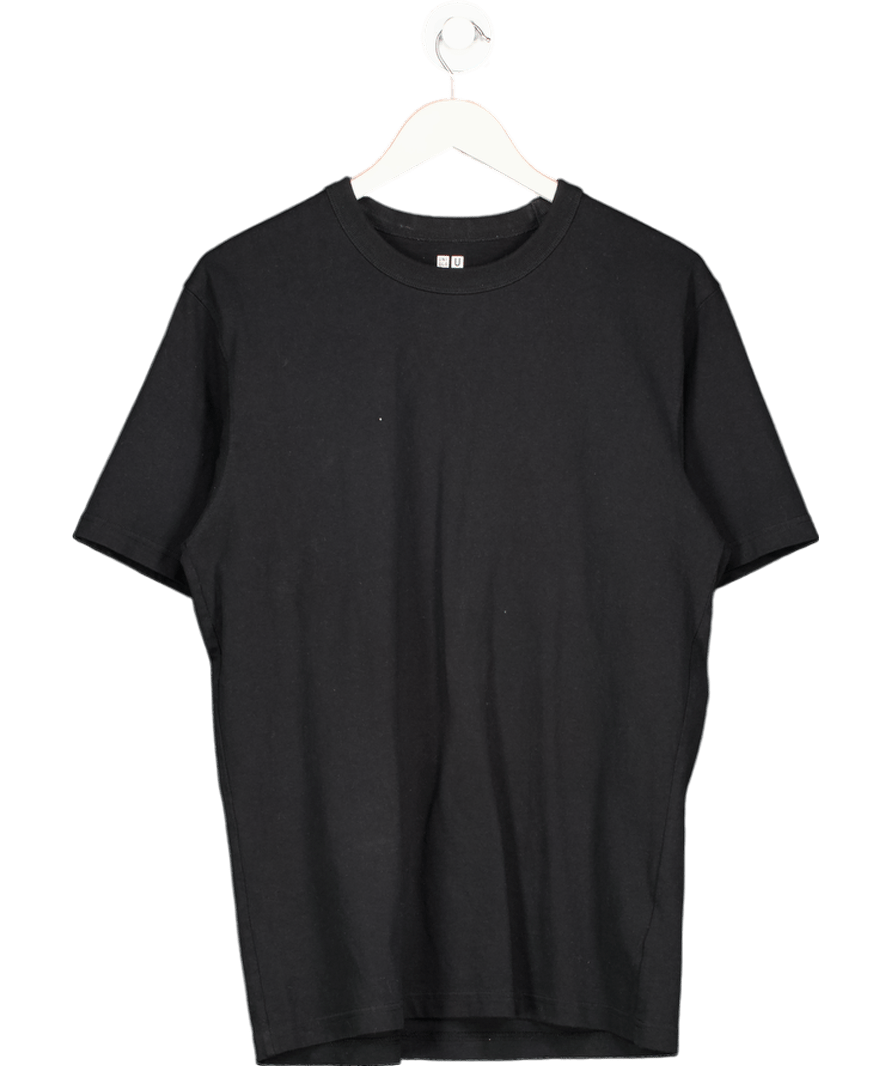 Uniqlo Black Crew Neck T-shirt UK M - Reliked
