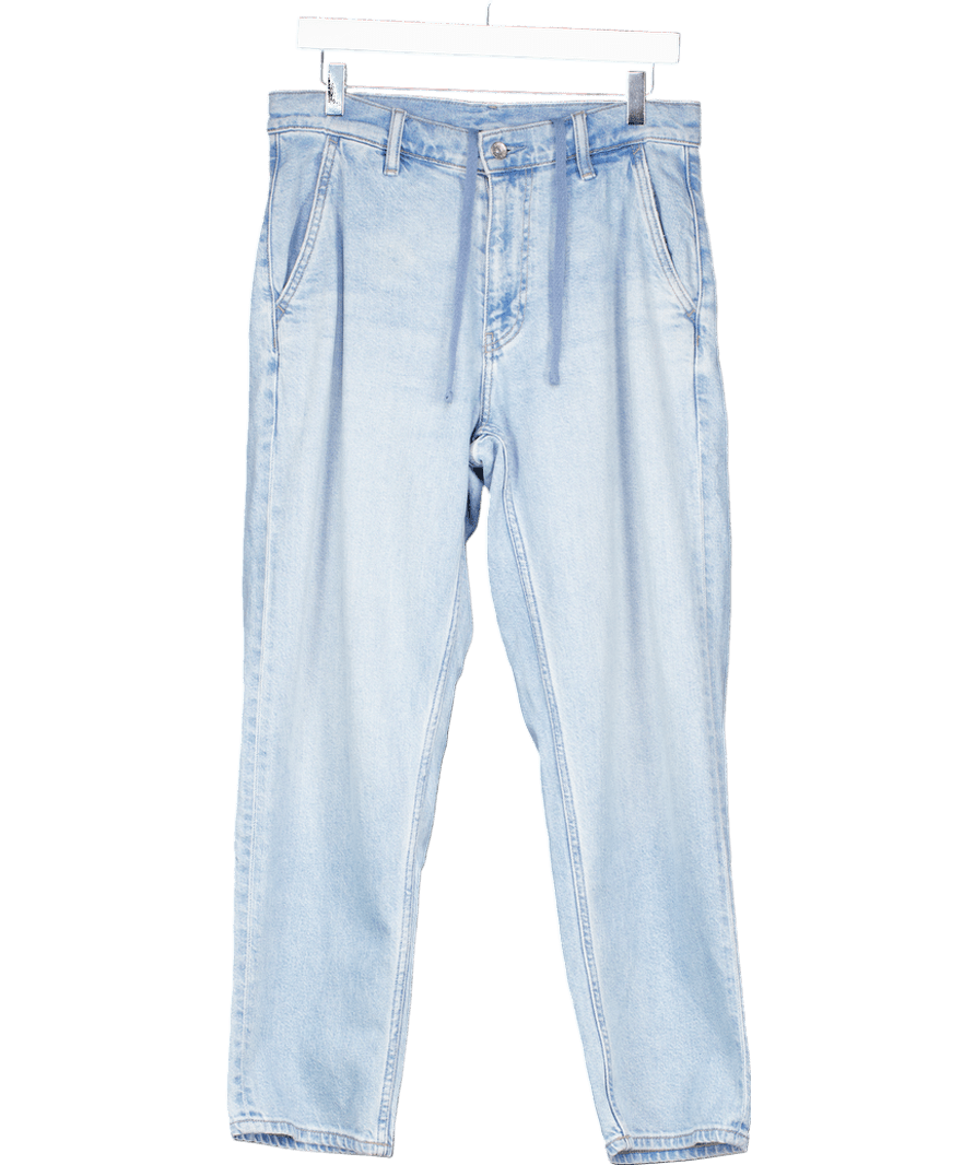 Uniqlo Light Blue Tapered Denim Trousers UK S - Reliked