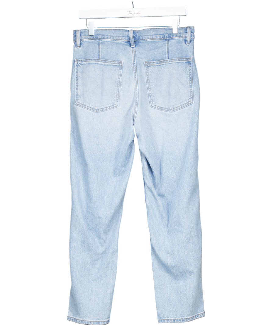 Uniqlo Light Blue Tapered Denim Trousers UK S - Reliked