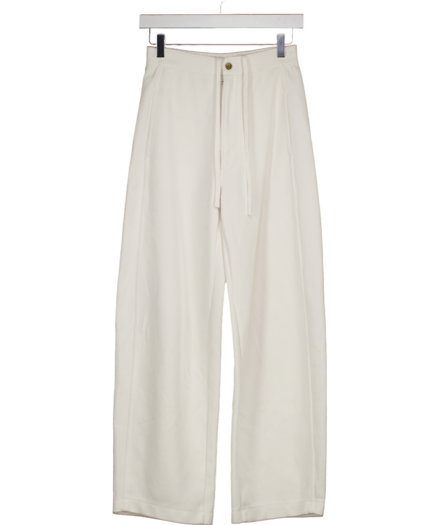 Uniqlo White Tailored Jogger Trousers UK XS - Reliked