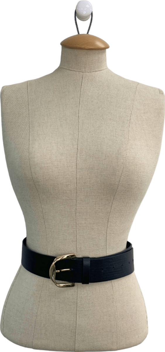 Unknown Brand Black Leather Belt M - Reliked