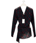 MIISTA Leda Blouse Burgundy Red Check Fr36 UK 8