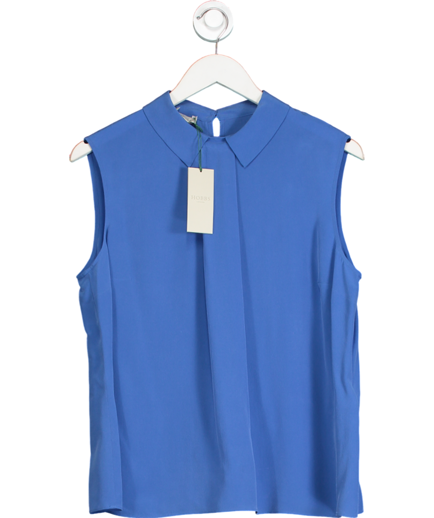 Hobbs Cobalt Blue 100% Silk Blouse UK 16