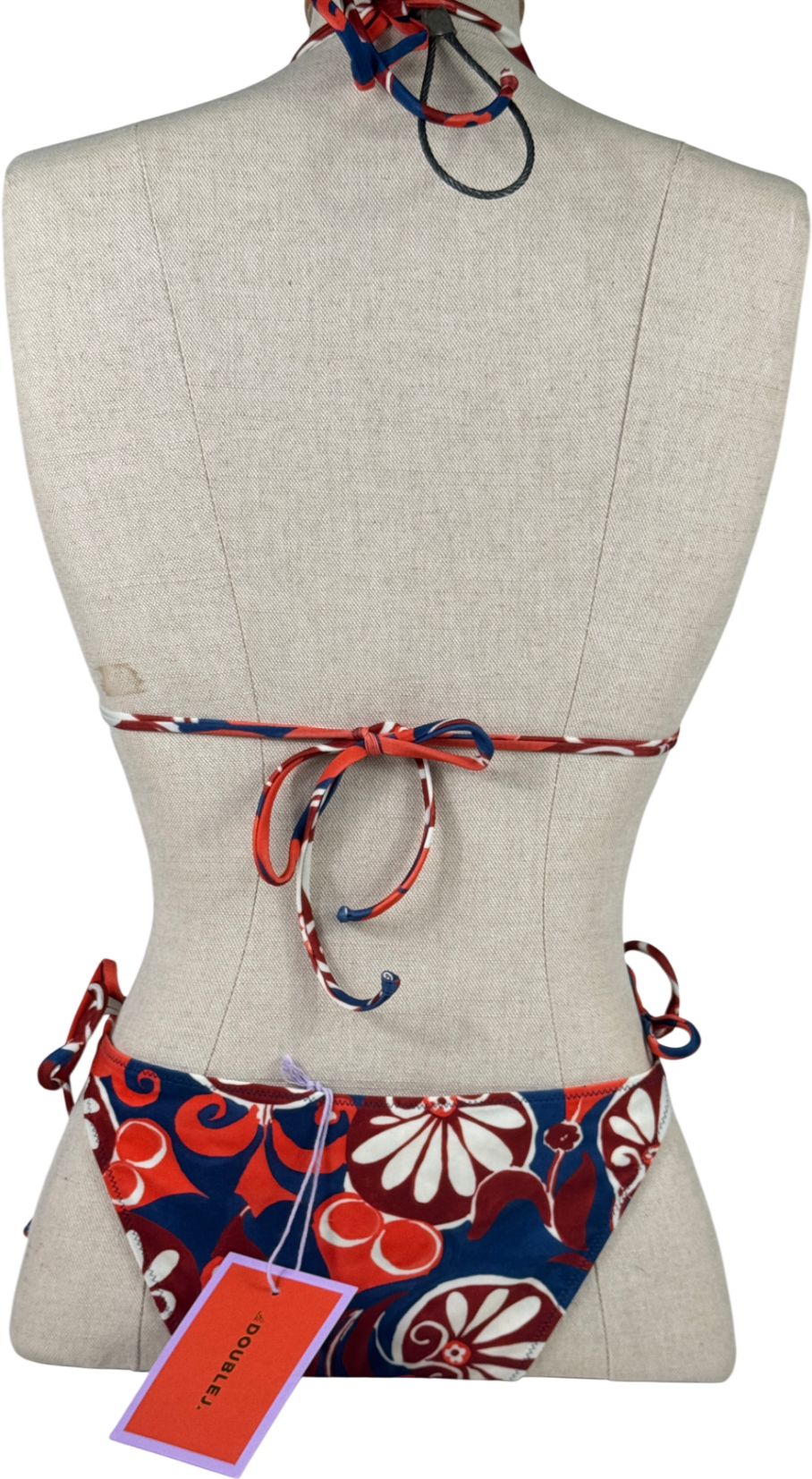 LA DOUBLEJ Multicoloured 2-piece Moonflower Reversible Bikini Set UK M