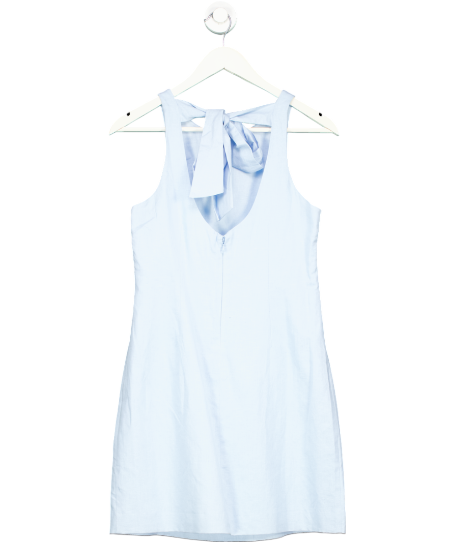 Sinead Keary Blue "The Victoria" - Linen Bow Dress UK 6