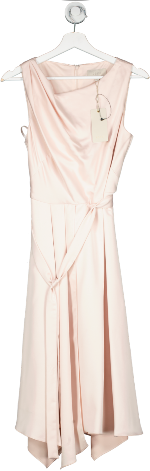 Coast Blush Pink Savannah Soft Midi Dress BNWT UK 14