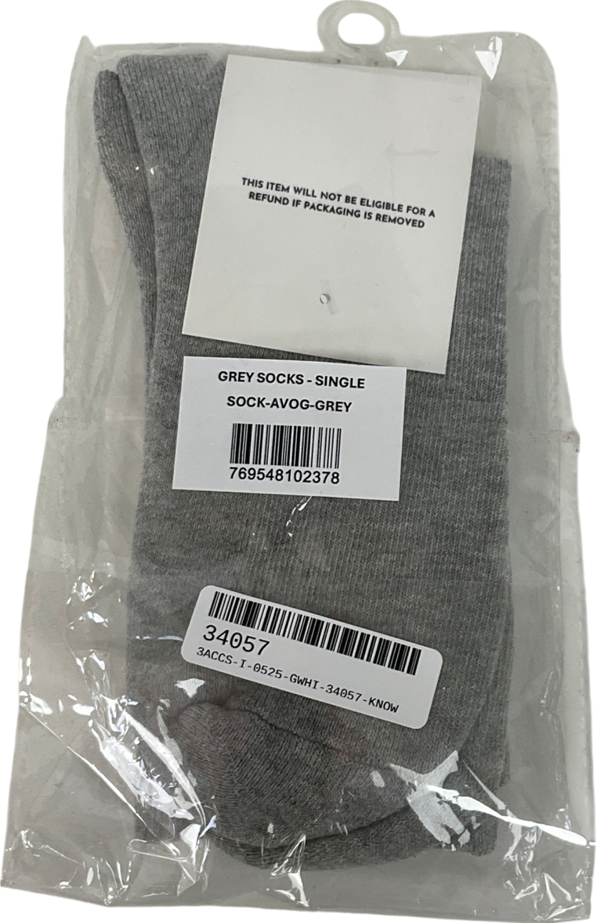 Another Version Grey Single Pair Of Socks One Size