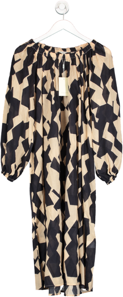 Jovonna London Black / Beige 100% Cotton Tajh Dress BNWT One Size