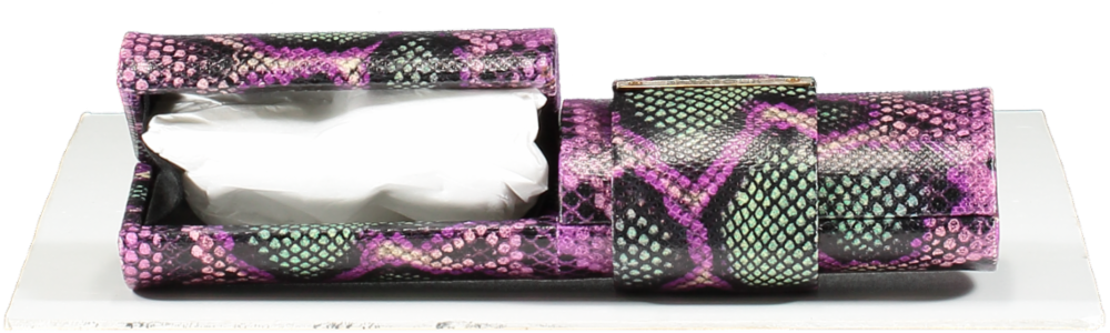 Baraboux Multicoloured Snake Effect Clutch Bag One Size
