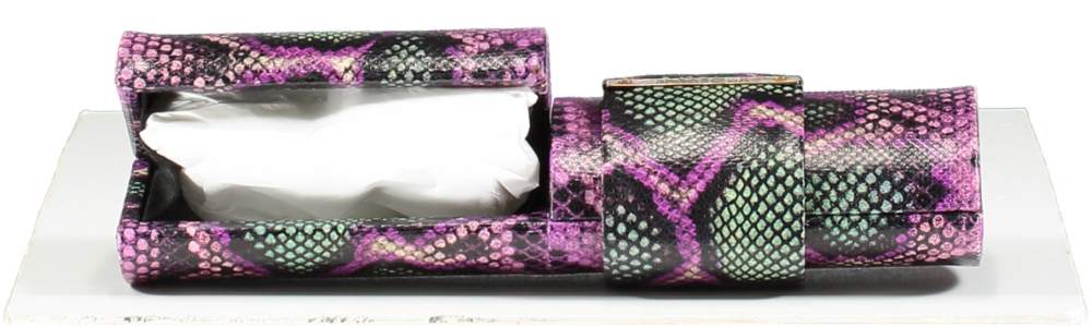 Baraboux Multicoloured Snake Effect Clutch Bag