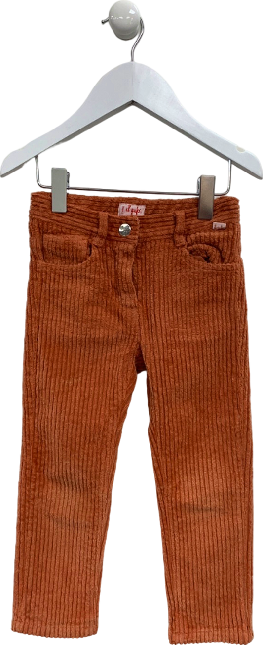 Il Gufo Rust Corduroy Trousers Age 3 Years