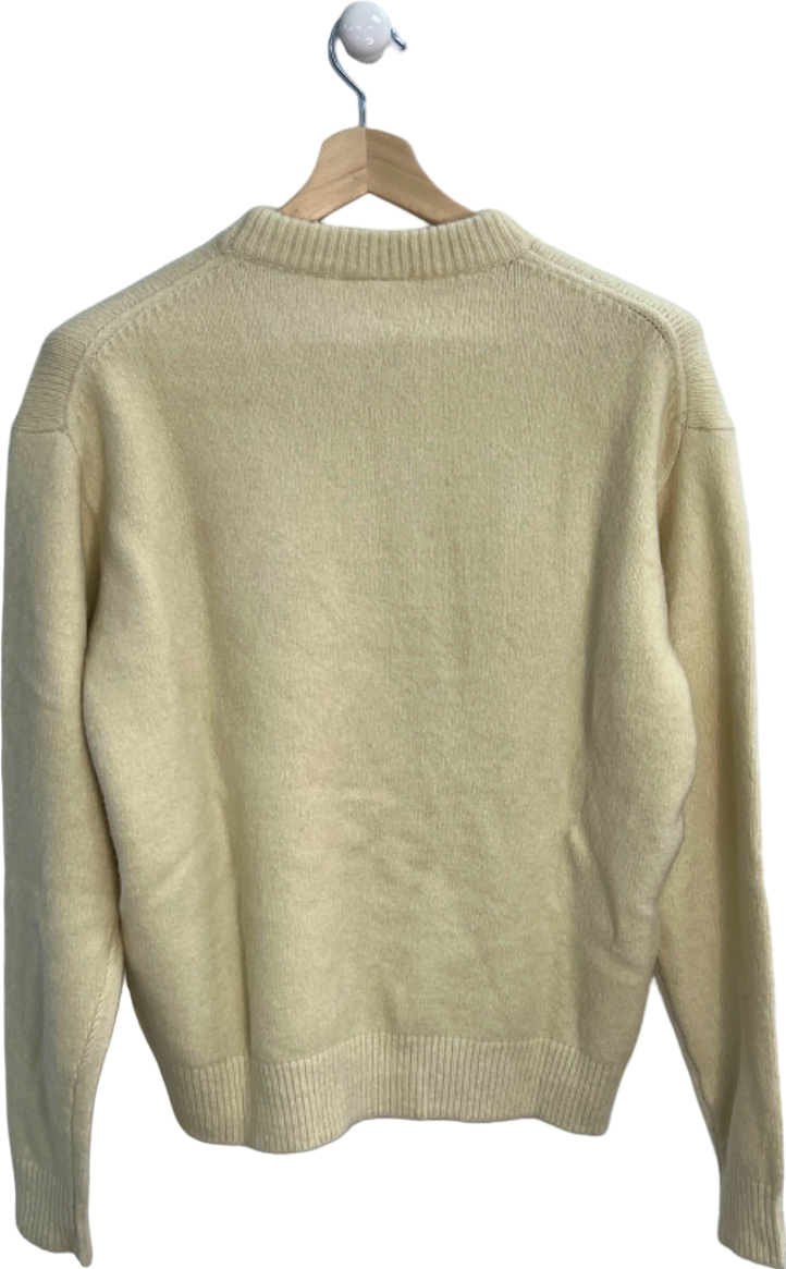 Axel Arigato Ecru Merino Wool Team Sweater S
