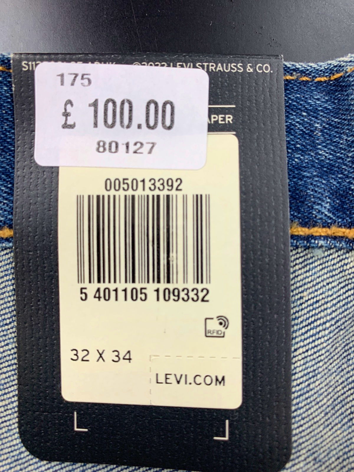 Levi's Blue 501 Original Stretch Jeans W 32 L 34