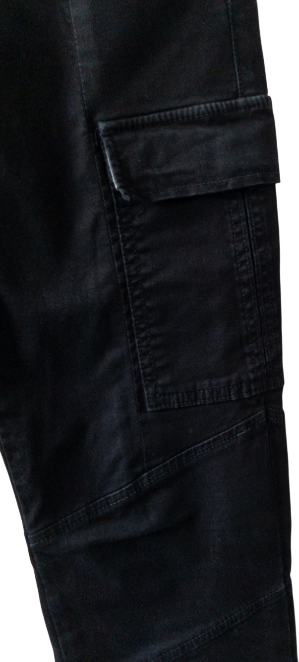 J Brand Houlihan Cargo Pants With Ankle Zip In Black Cotton W26