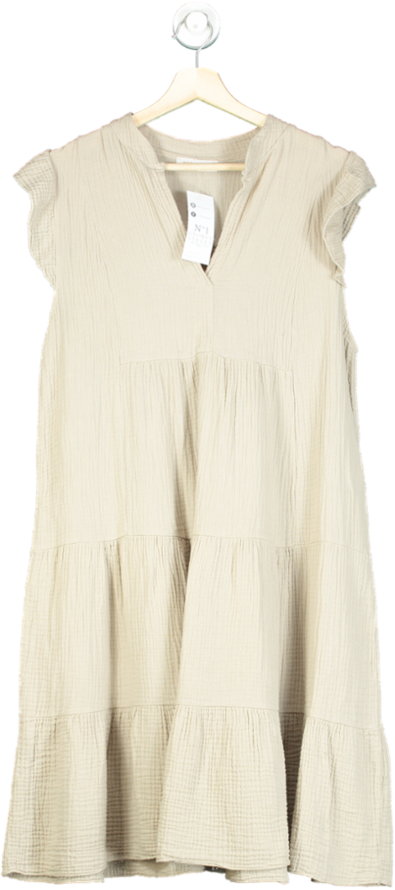 No1 George Street Beige Sleeveless Tiered Dress