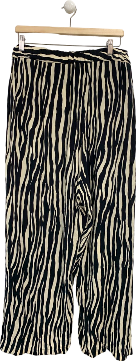 Live Unlimited Black and White Zebra Print Trousers UK 28