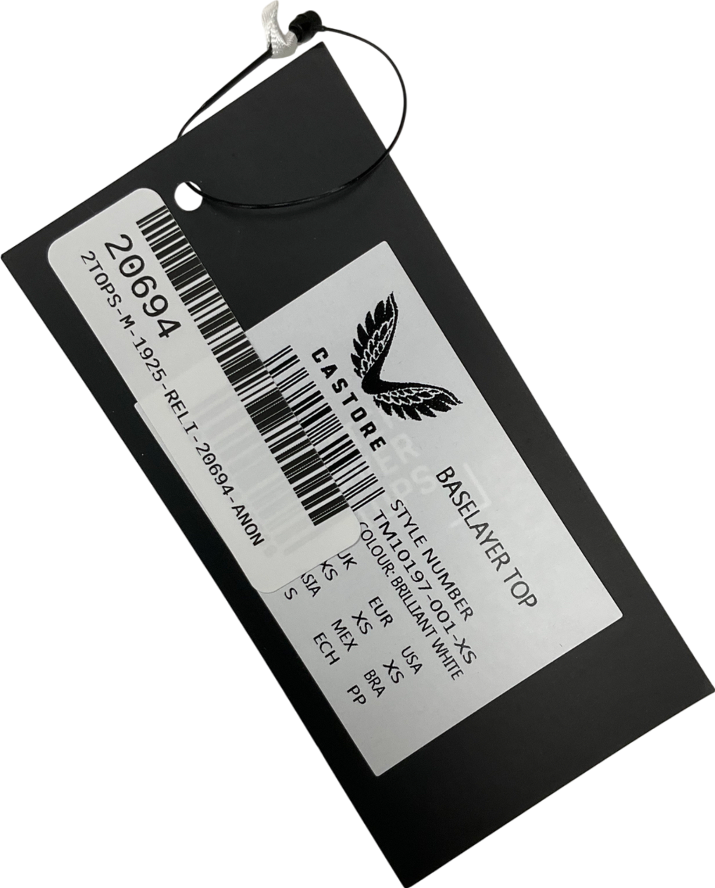 Castore White Long Sleeve Base Layer Top UK XS