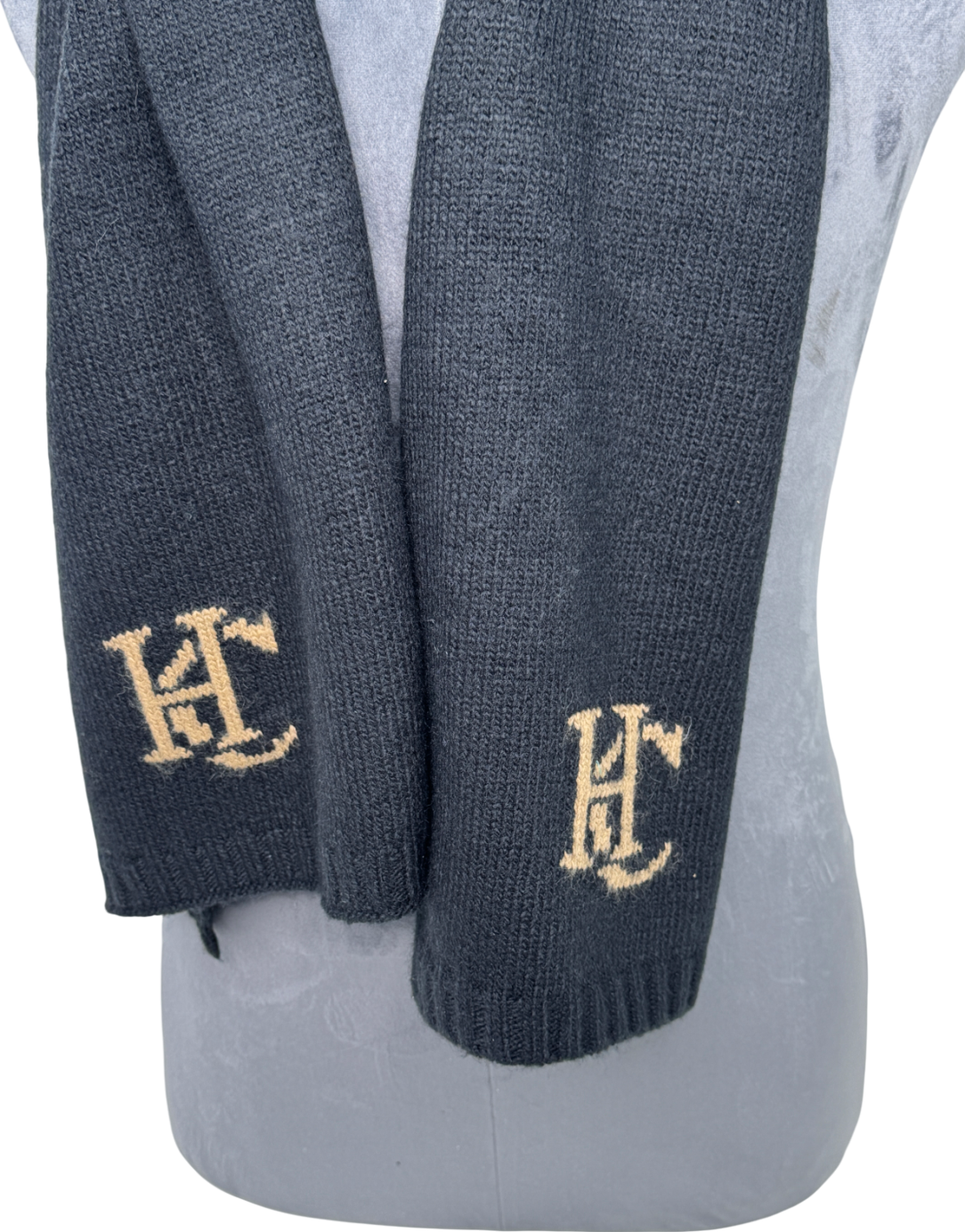 Holland Cooper Elle Black Wool Blend Scarf One Size