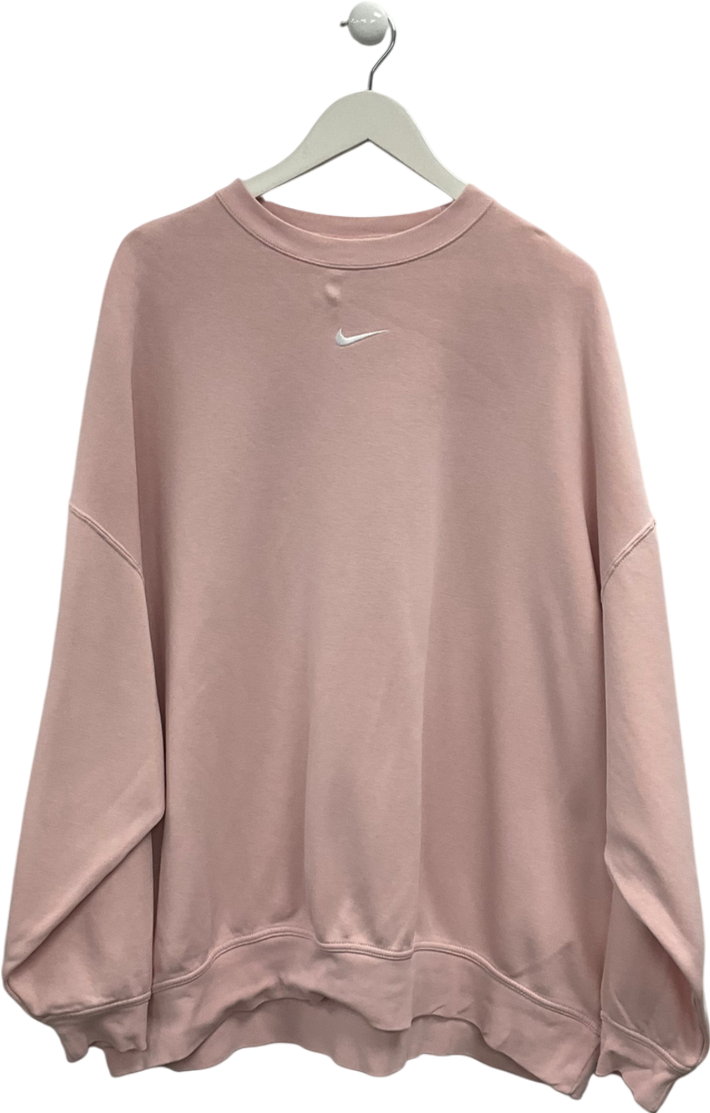 Nike Pink Oversized Sweater UK L