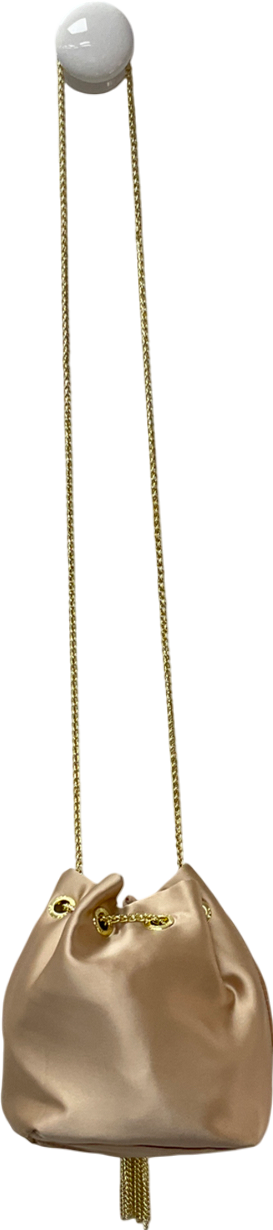 Biba Pink Archive Satin drawstring chain strap evening Bag