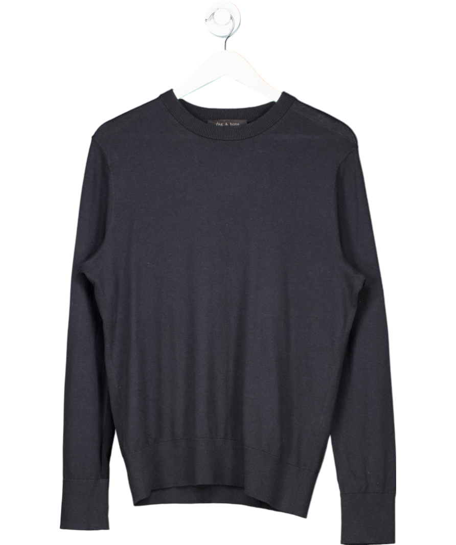 Rag & Bone Black Downing Relaxed Fit Cashmere Sweater UK M