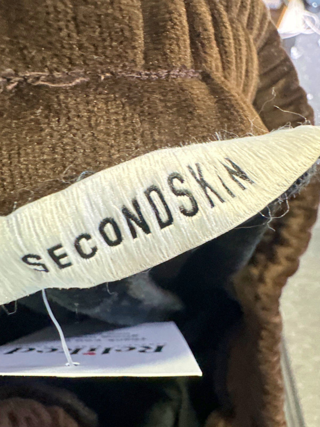 Second Skin Brown Velour Trousers UK S