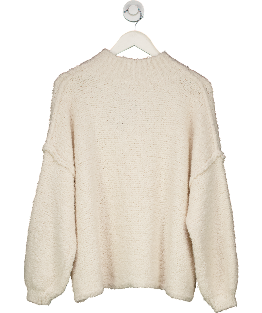 Charli Cream Super Soft Jenny balloon sleeve Sweater One Size