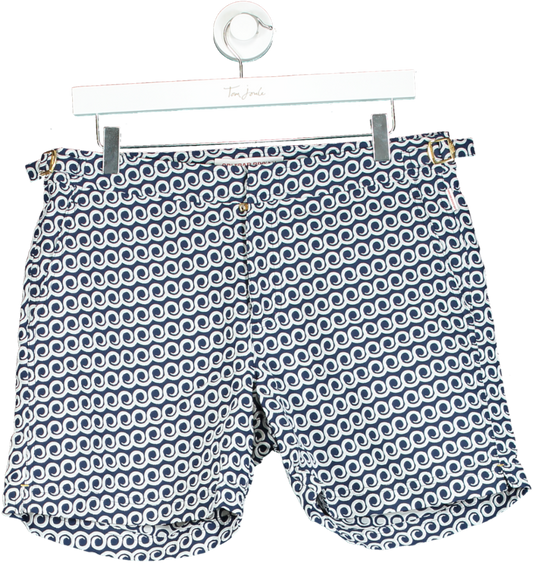 Orlebar Brown Navy Blue Printed Swim Shorts W32