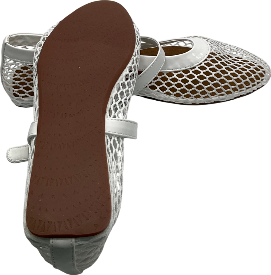 White Mesh Ballet Pumps UK 9 EU 42 👠