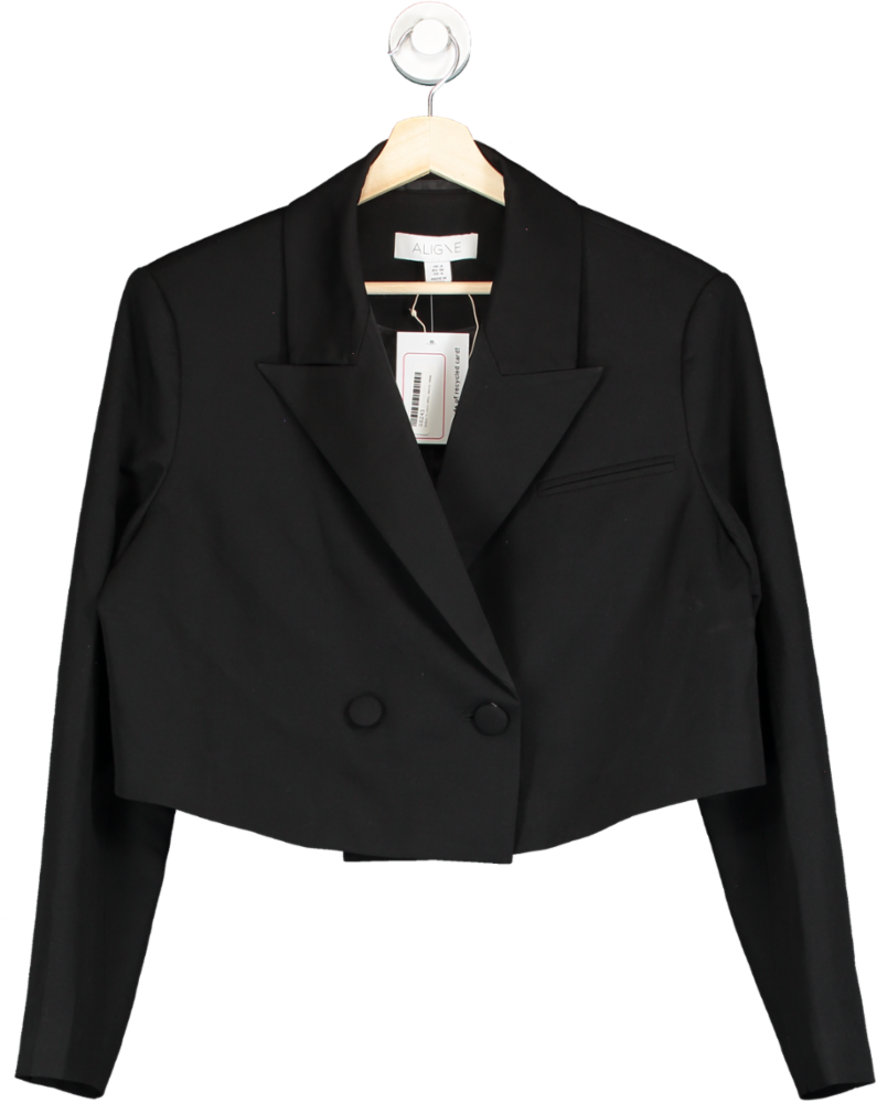 Aligne Black Lars Cropped Blazer UK 8