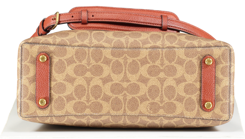 Coach Brown Willow Bucket Bag In Signature Canvas