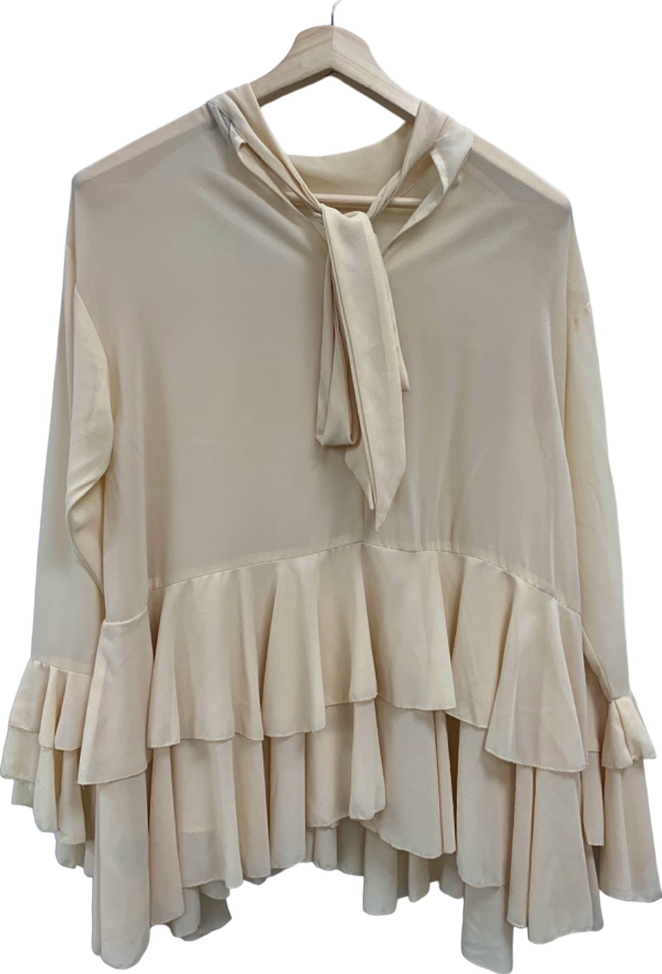 River Island Cream Ruffle Dress UK 6