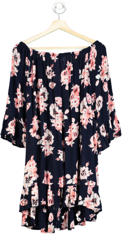 Yours Navy Floral Dress UK 30-32