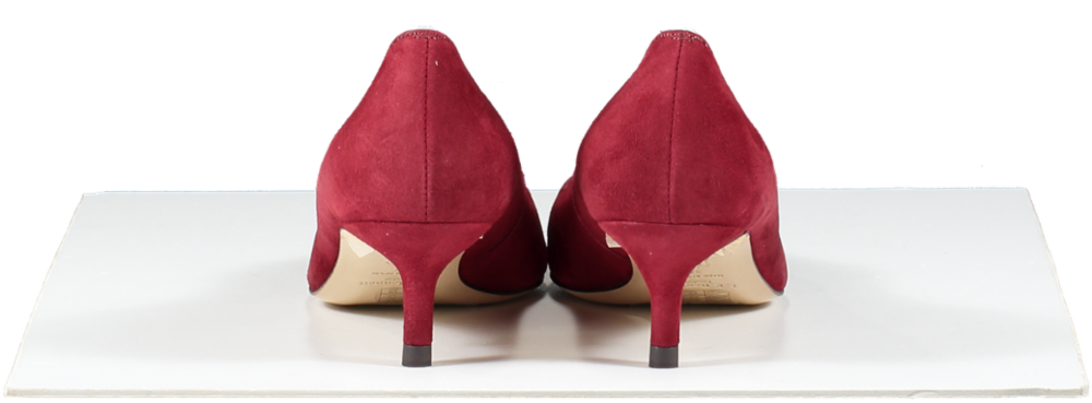 LK Bennett Dark Red Kitten Heel Court Shoes UK 3 EU 36 👠