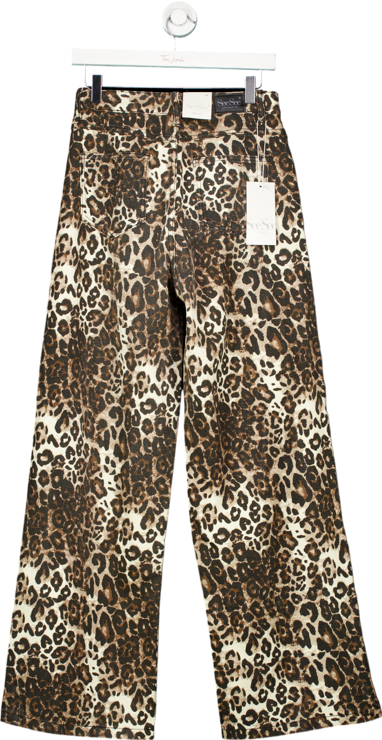 See See Paris Leopard Print Trousers UK 8