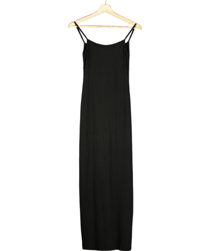 Black Abstract Neck Sleeveless Maxi Dress UK S