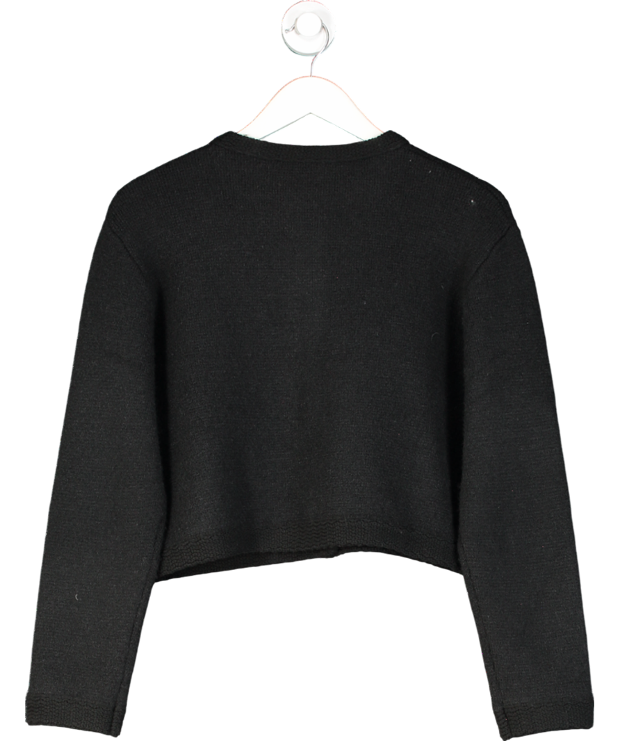 WAT. THE BRAND Black Boucle Knit Cardigan UK S