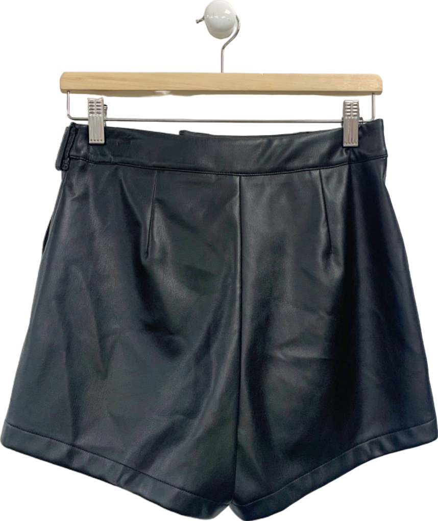Friends Like These Black Faux Leather Shorts UK 10