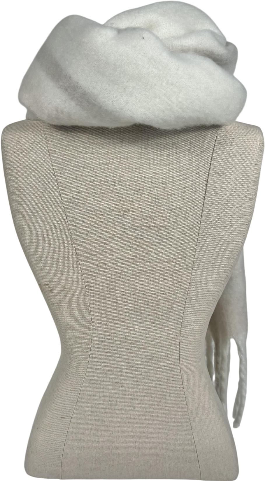 River Island Cream Check Fluffy Scarf One Size