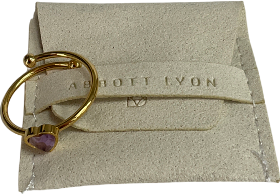 Abbott Lyon Metallic Mini Heart Birthstone Ring One Size