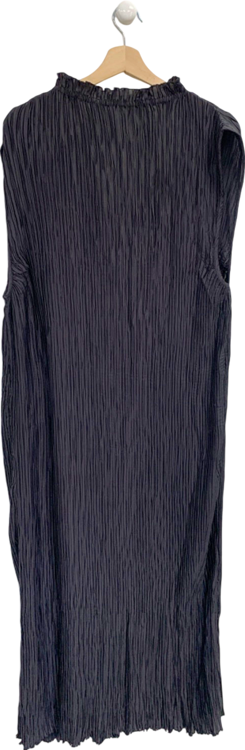 ASOS Black Sleeveless Pleated Dress UK 26