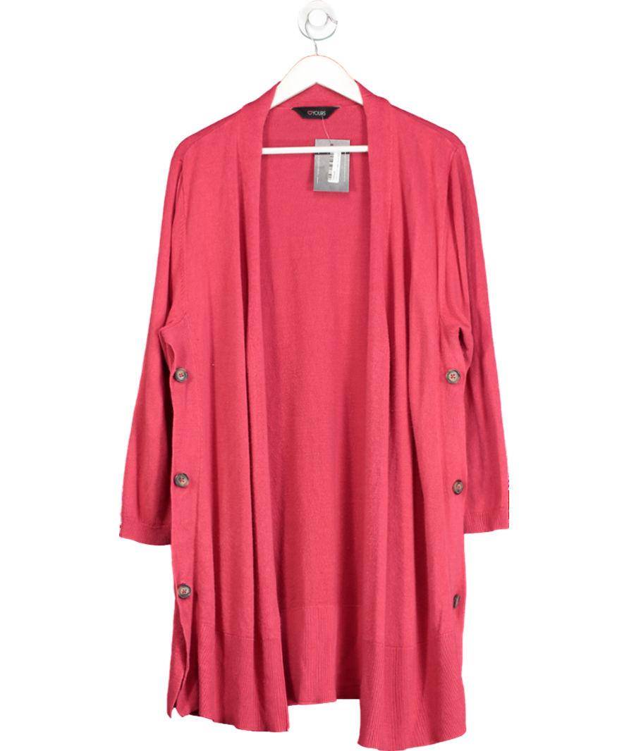Yours Pink Longline Cardigan UK 26