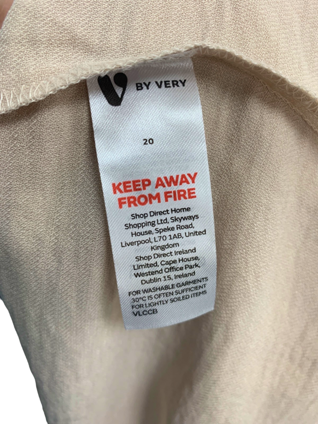 V by Very Beige Wrap Front Top UK 20