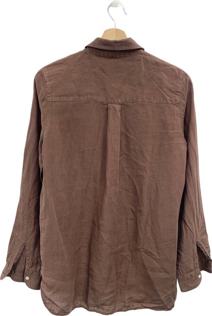 J McLaughlin Brown Linen Shirt UK XS