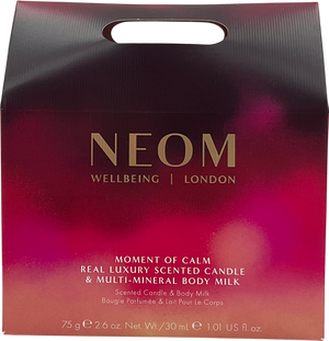 NEOM White Wellbeing Moment Of Calm Candle & Body Lotion Gift Set