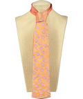 ETRO Orange Paisley Patterned 100% Silk Neck Tie
