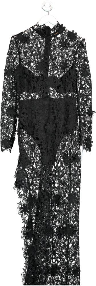 Fashion Nova Black Nikka Lace Gown UK L